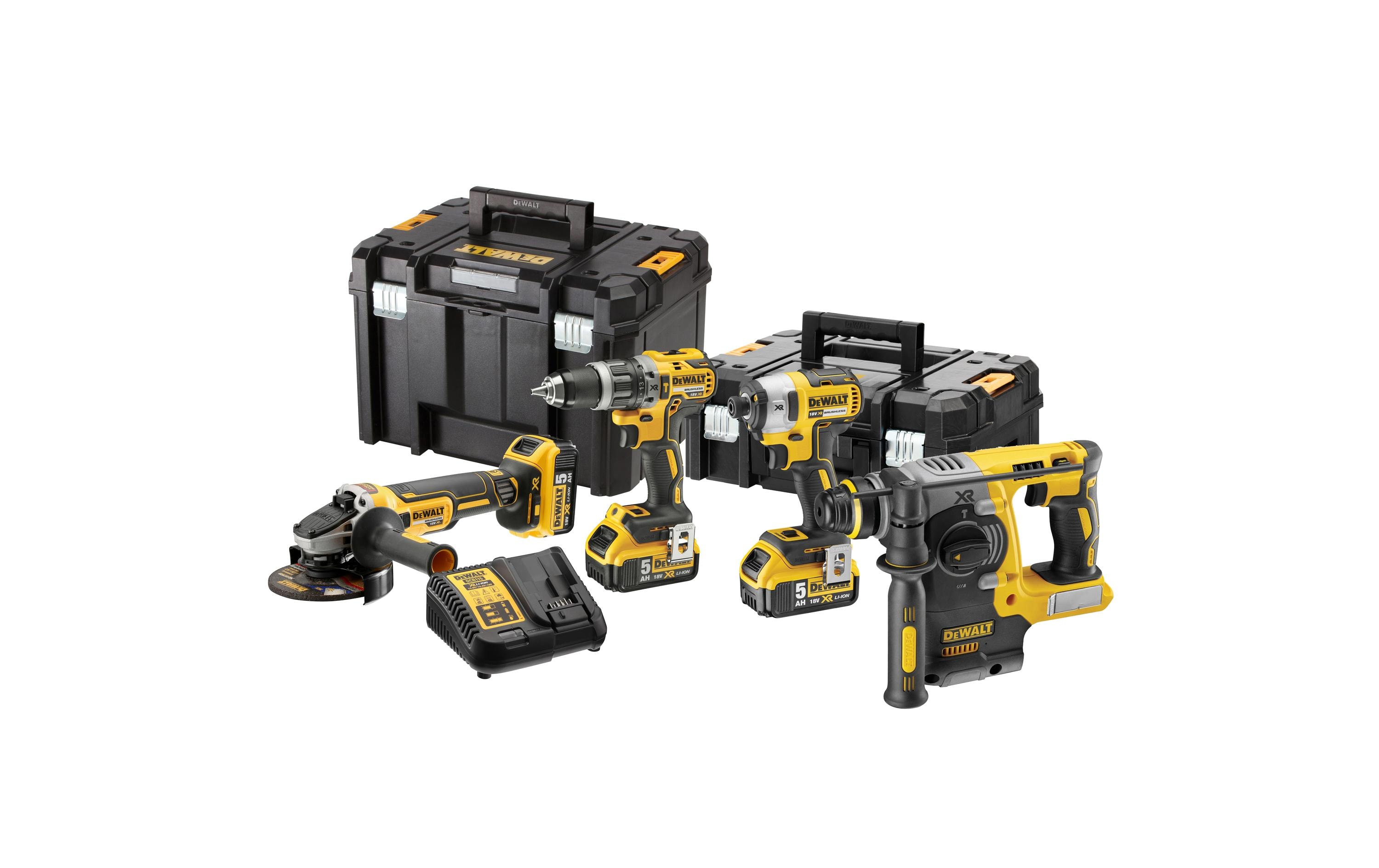 DeWalt Akku-Maschinen-Set 18 V XR mit 3x 5 Ah Akkus DeWalt Akku-Maschinen-Set 18 V XR mit 3x 5 Ah Akkus