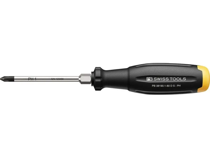 PB Swiss Tools PH-Kreuzschraubenzieher SwissGrip Evo PB 38190.1-80 D S