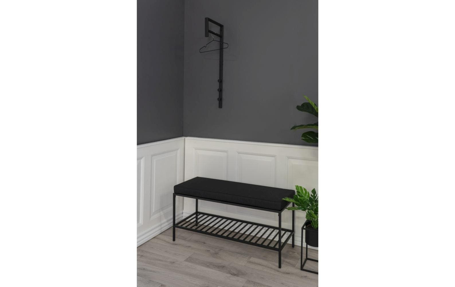 House Nordic Wandgarderobe Trento 30 x 82 cm, Schwarz