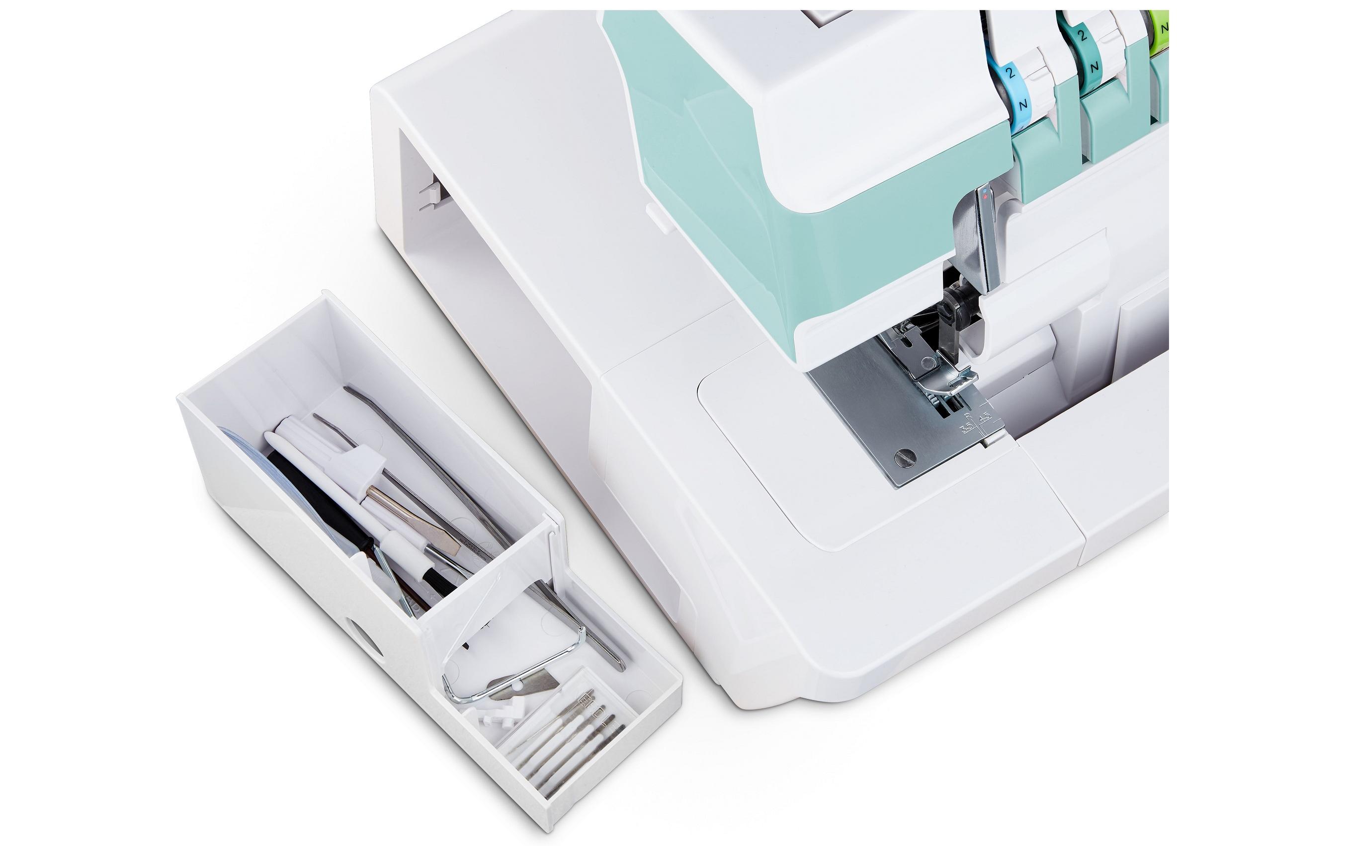 Medion Nähmaschine Life Overlock SO90 Weiss/Türkis