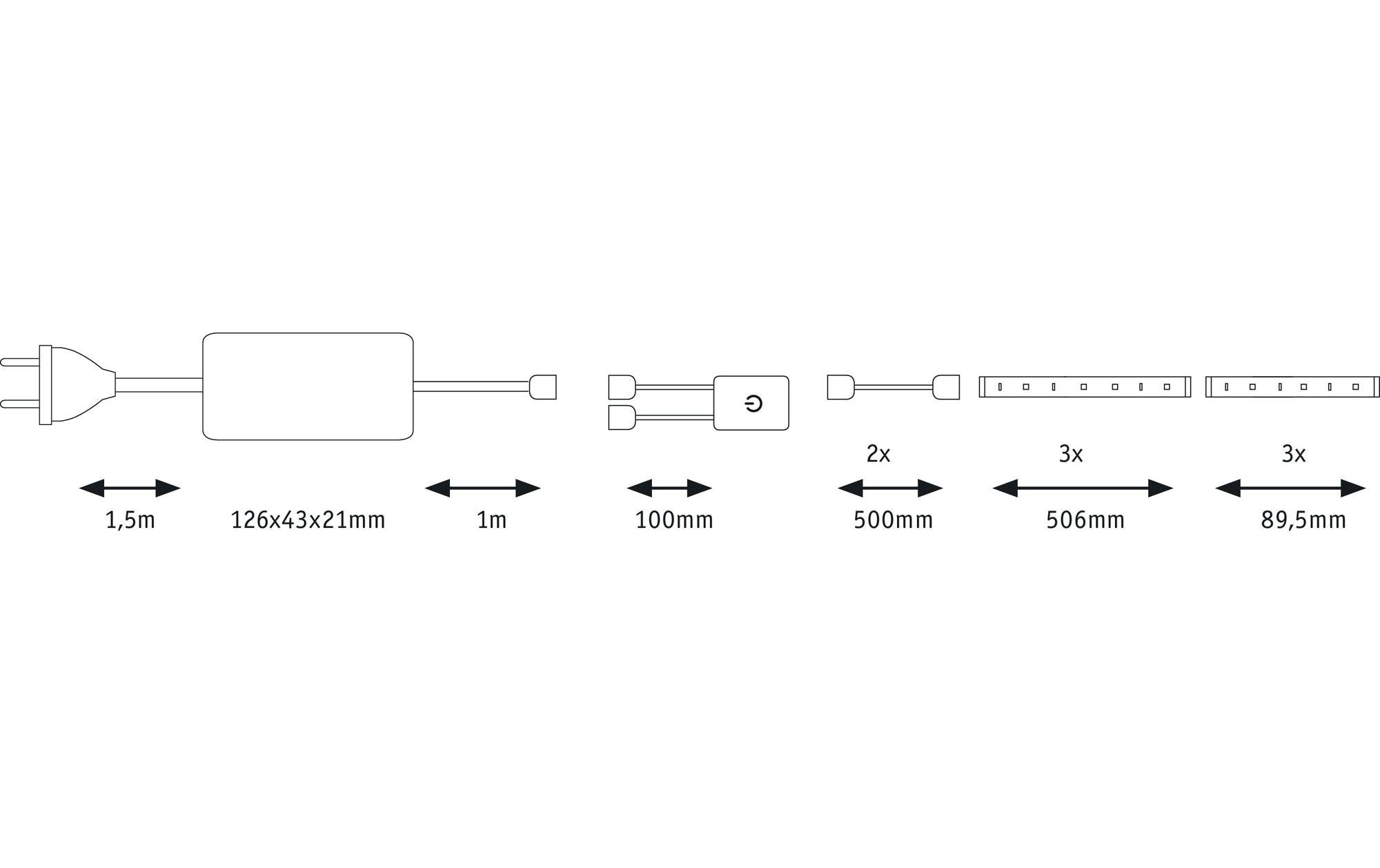 Paulmann Unterbauleuchte MaxLED 500 Comfort Set