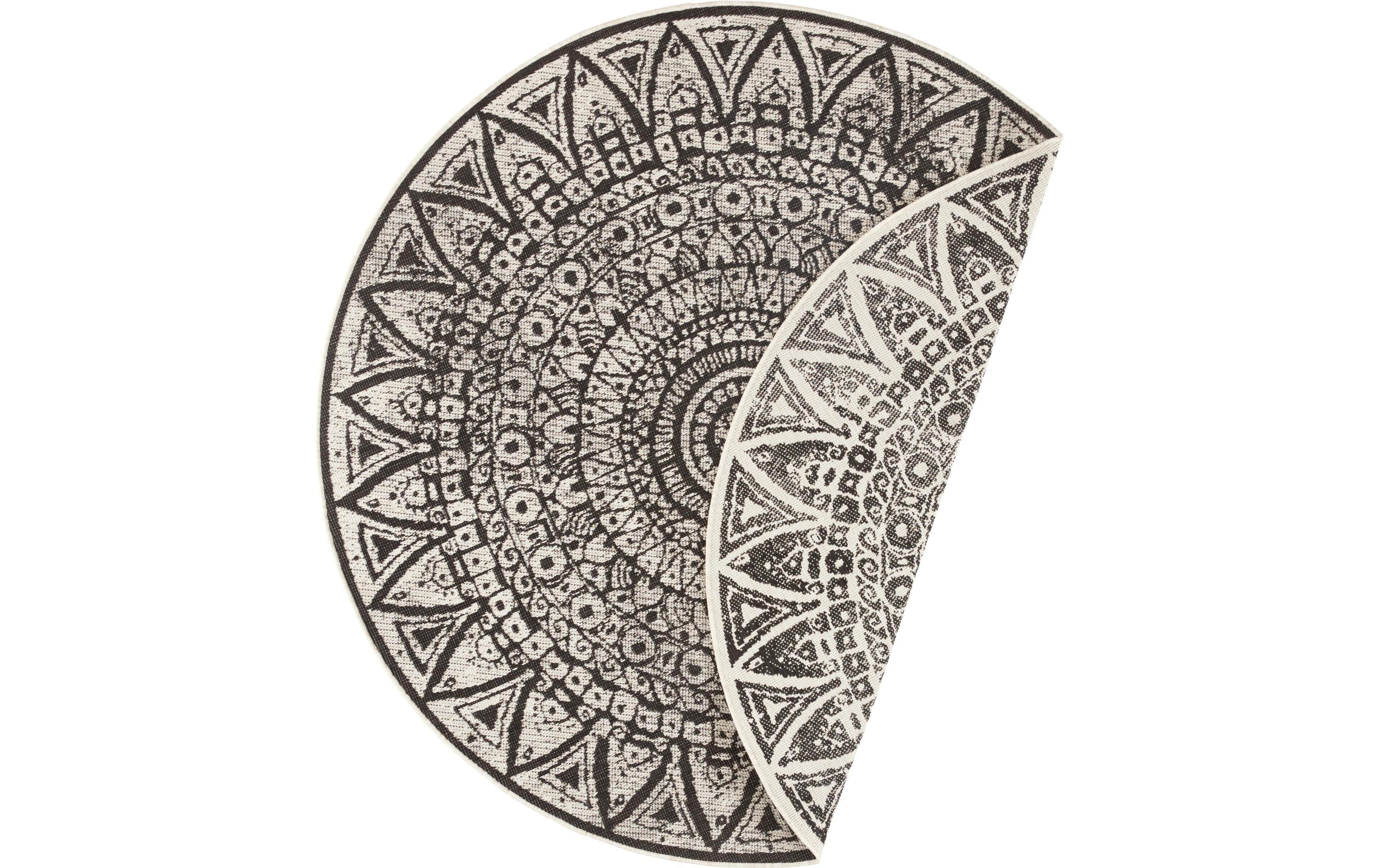 Freundin Home Collection Teppich Lilja 140 cm, Schwarz