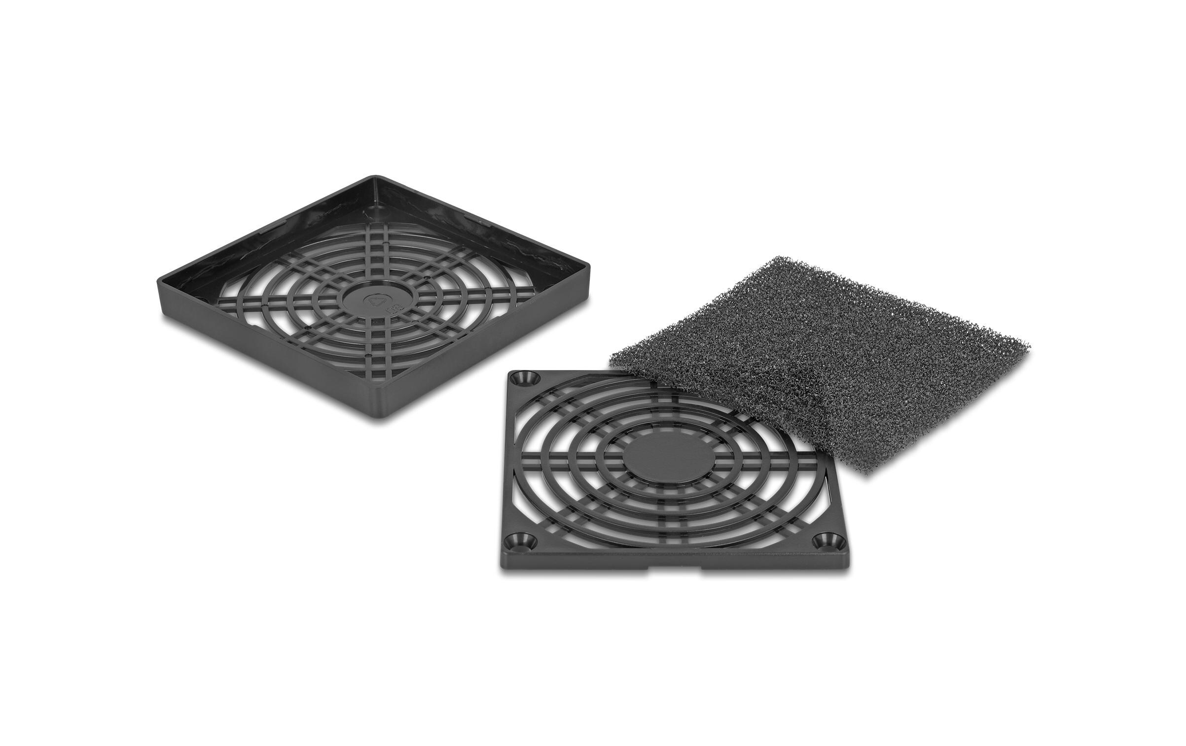 Delock Lüftergitter mit Staubfilter 80 x 80 mm