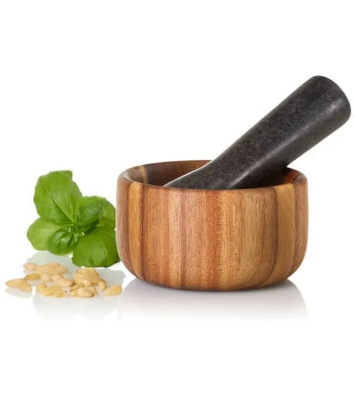 AdHoc Mörser mit Stössel Taru 11 cm, Holz/Granit AdHoc Mörser mit Stössel Taru 11 cm, Holz/Granit