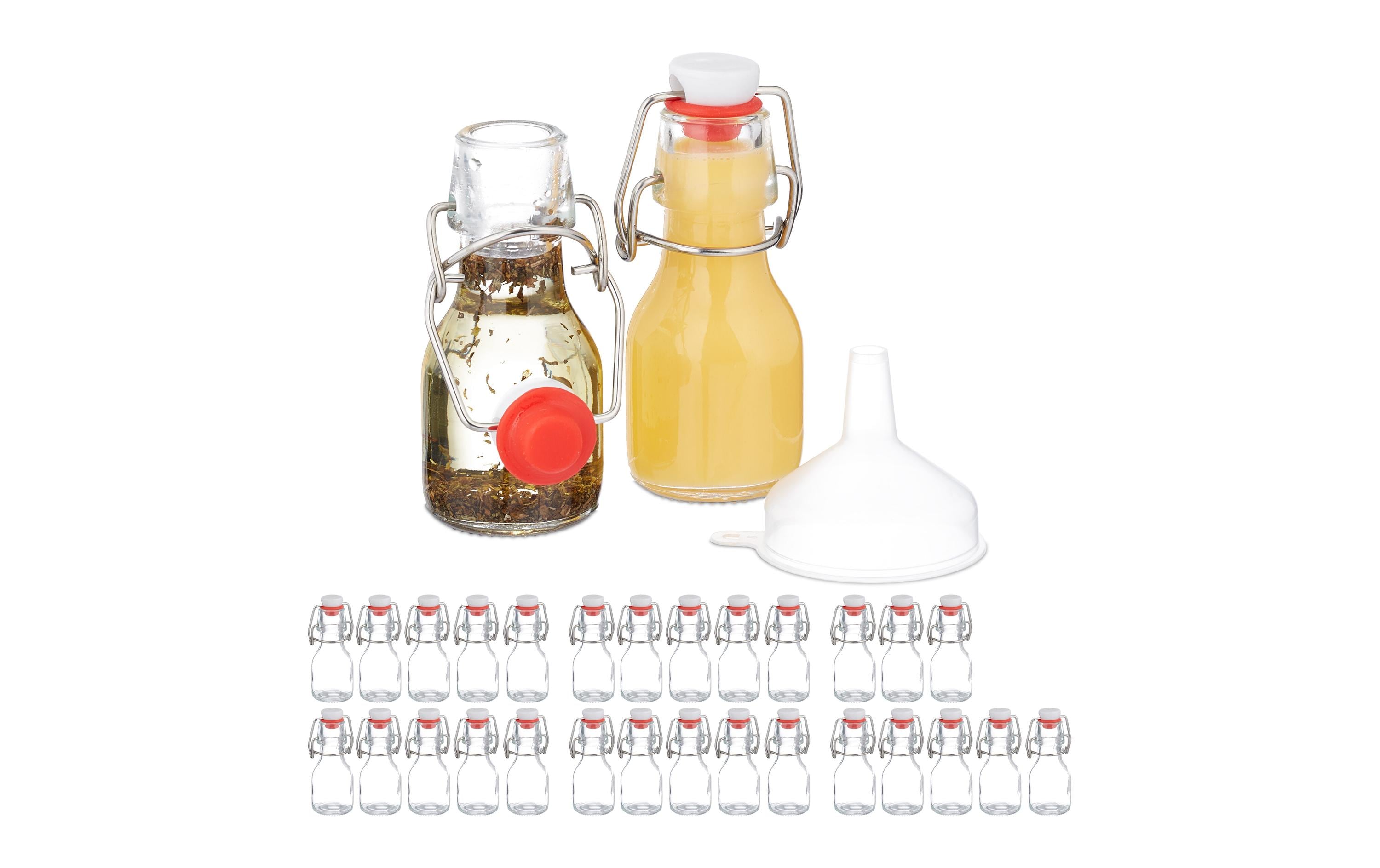 relaxdays Fermentationsglas mit Bügelverschluss 30 Stück, 50 ml