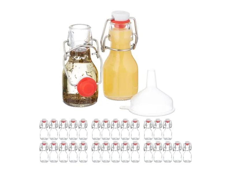 relaxdays Fermentationsglas mit Bügelverschluss 30 Stück, 50 ml relaxdays Fermentationsglas mit Bügelverschluss 30 Stück, 50 ml