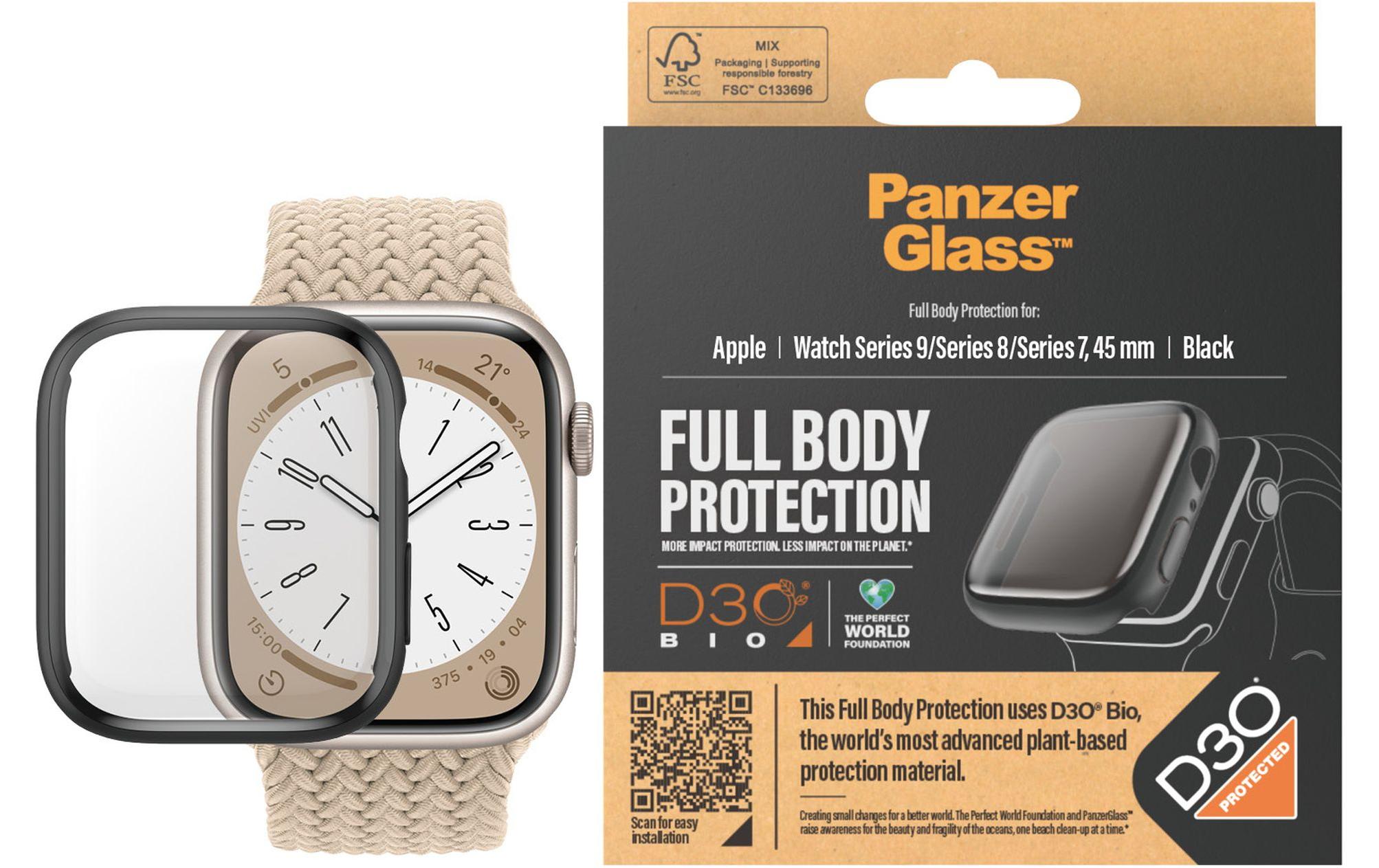 Panzerglass Full Body Apple Watch 2023 Series 9 44 mm Schwarz Panzerglass Full Body Apple Watch 2023 Series 9 44 mm Schwarz