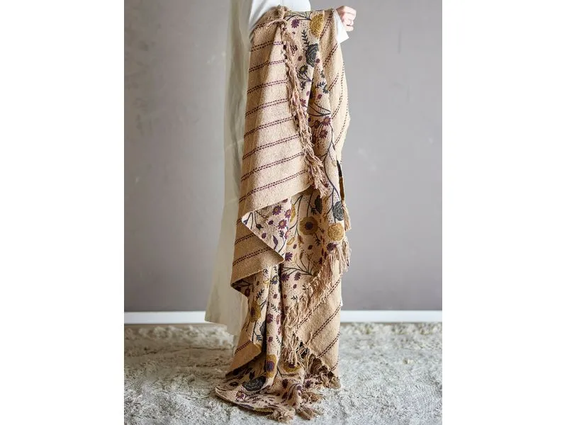 Bloomingville Decke Eydis 160 x 130 cm, Mehrfarbig