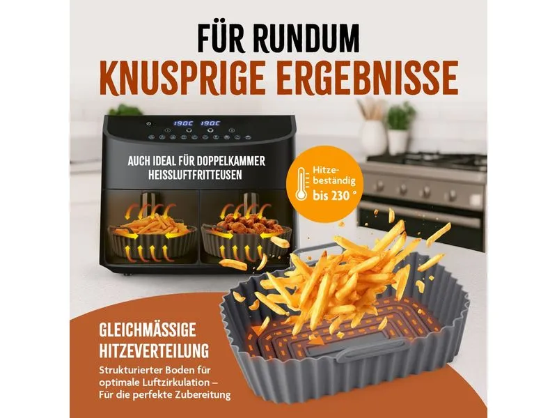 KitchBo Silikonform 20 x 15 x 6.3 cm, Schwarz / Grau KitchBo Silikonform 20 x 15 x 6.3 cm, Schwarz / Grau