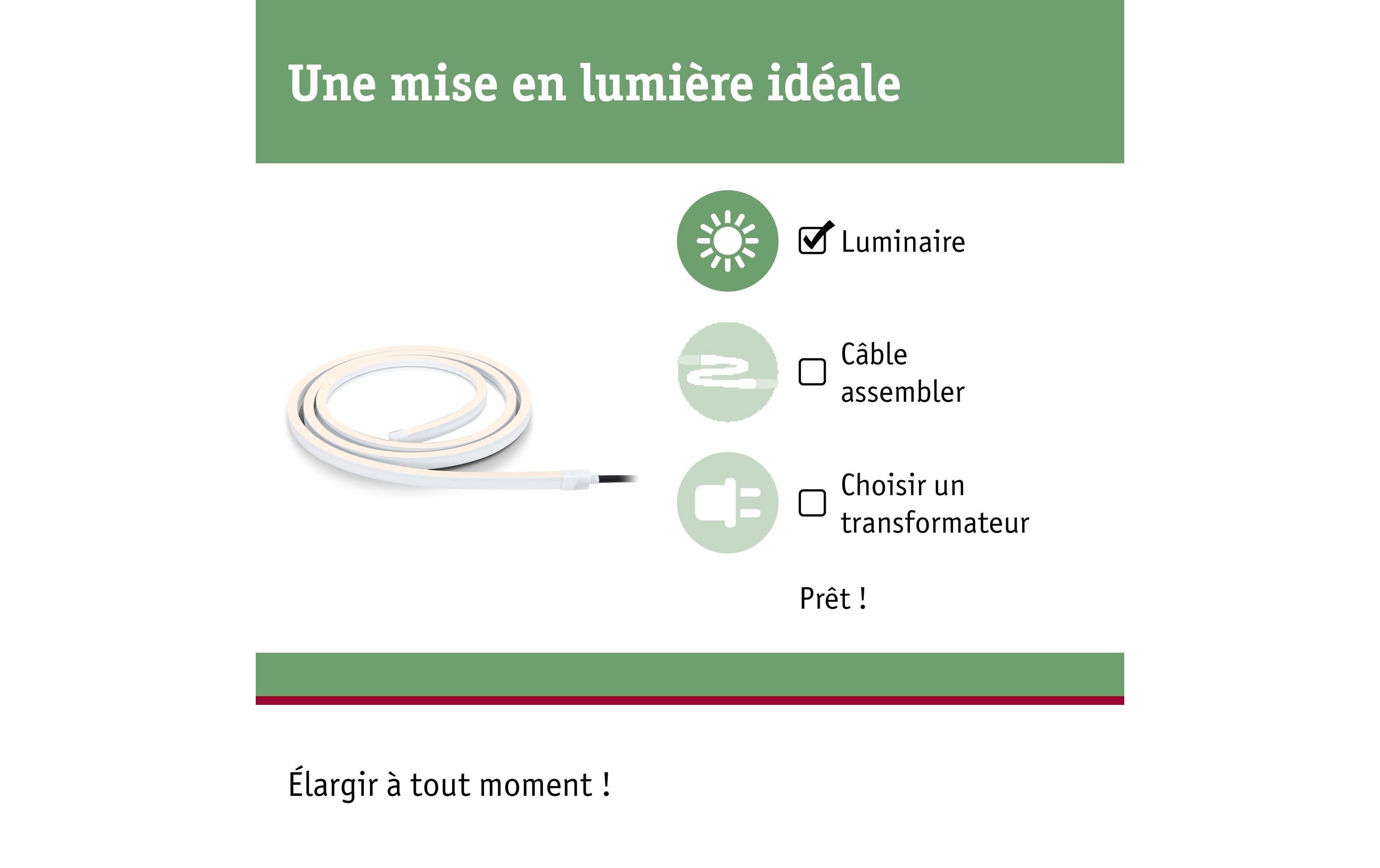 Paulmann LED Stripe Plug & Shine Smooth 3000 K, 12 W, Weiss Paulmann LED Stripe Plug & Shine Smooth 3000 K, 12 W, Weiss