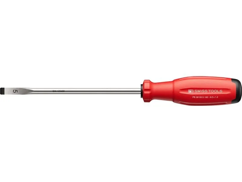 PB Swiss Tools Schlitz-Schraubenzieher 38100 SwissGrip Evo 8 mm x 160 mm PB Swiss Tools Schlitz-Schraubenzieher 38100 SwissGrip Evo 8 mm x 160 mm