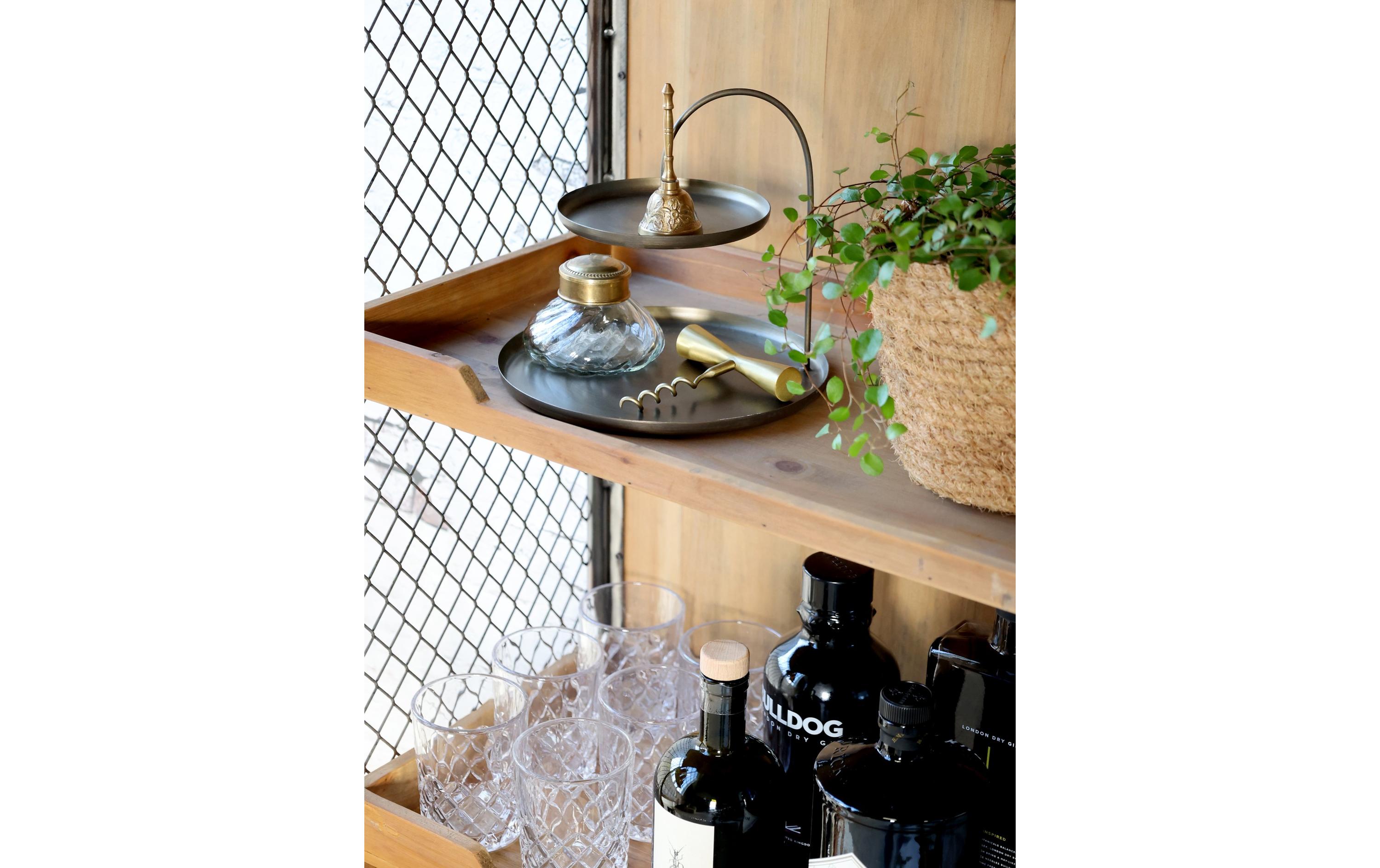 Chic Antique Bartrolley 49.5 cm x 116.5 cm, Nature/Schwarz