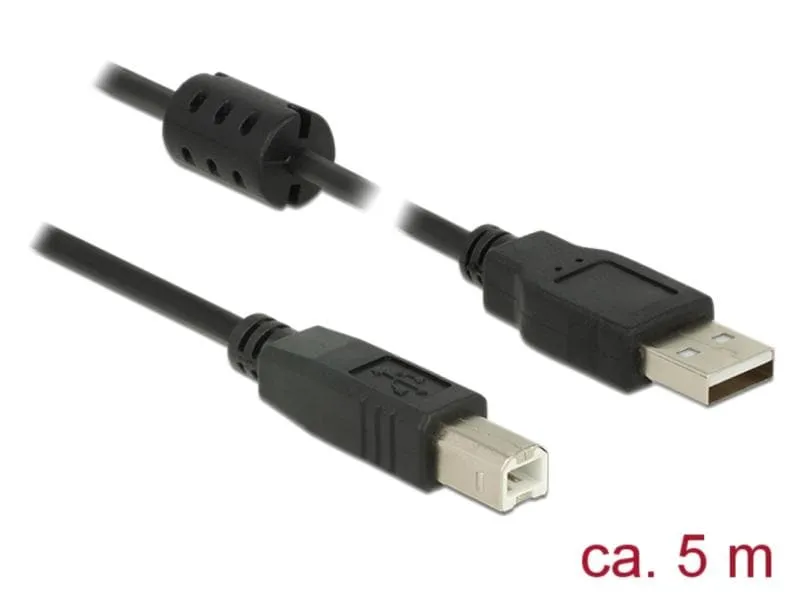 Delock USB 2.0-Kabel USB A - USB B 5 m