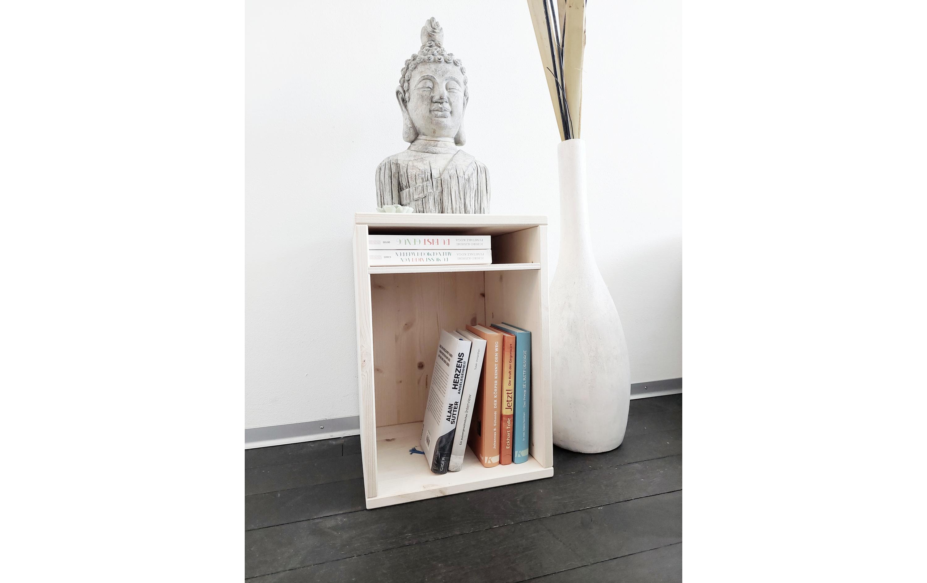 Holz Zollhaus Hocker Sitz- und Aufbewahrungshocker Nature