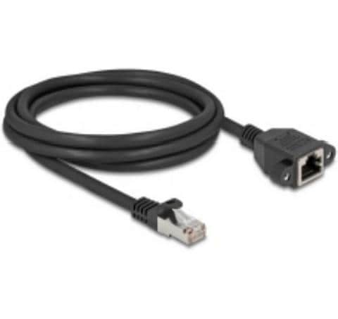 Delock Patchkabel Verlängerungskabel Cat 6A, S/FTP, 3 m, Schwarz Delock Patchkabel Verlängerungskabel Cat 6A, S/FTP, 3 m, Schwarz