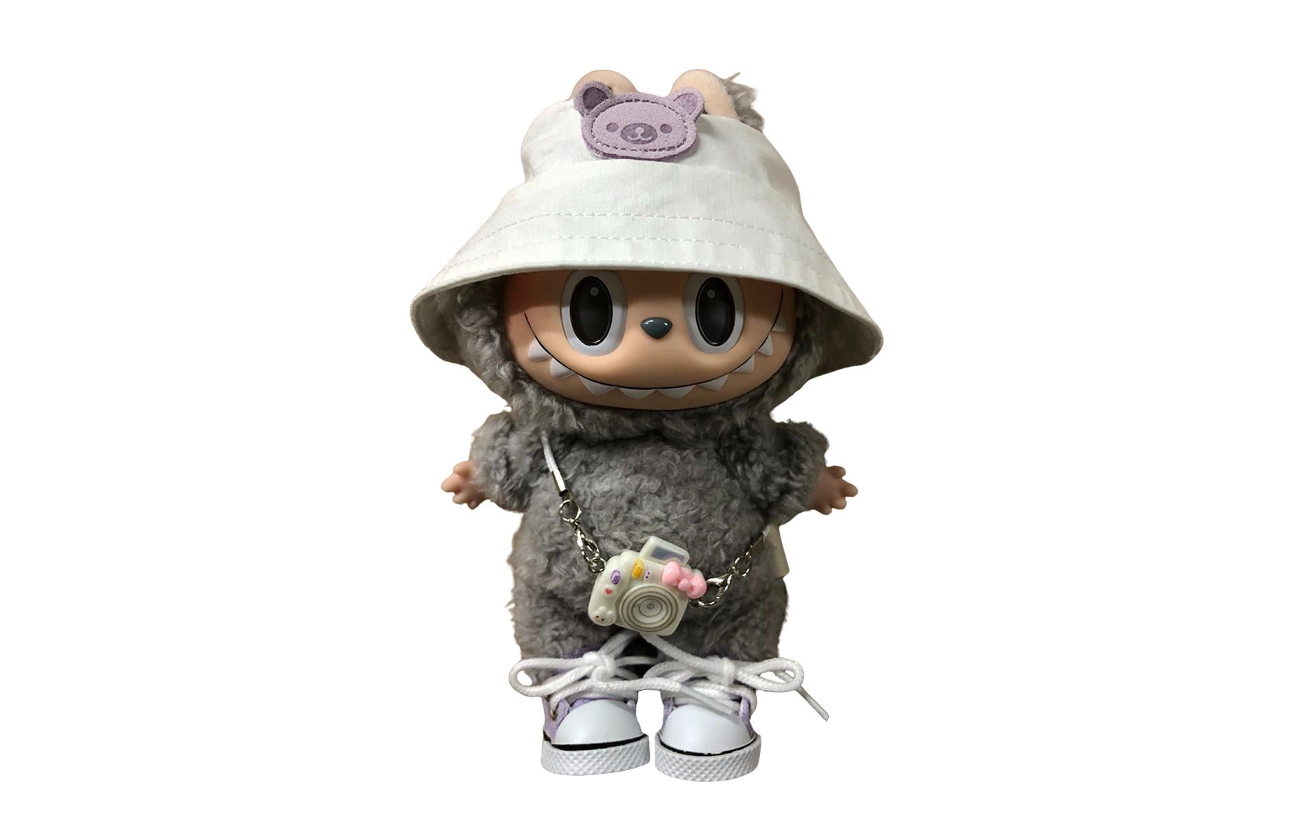 Nize Puppenkleidung Labubu Accessoire Set-Tourist, Weiss Nize Puppenkleidung Labubu Accessoire Set-Tourist, Weiss