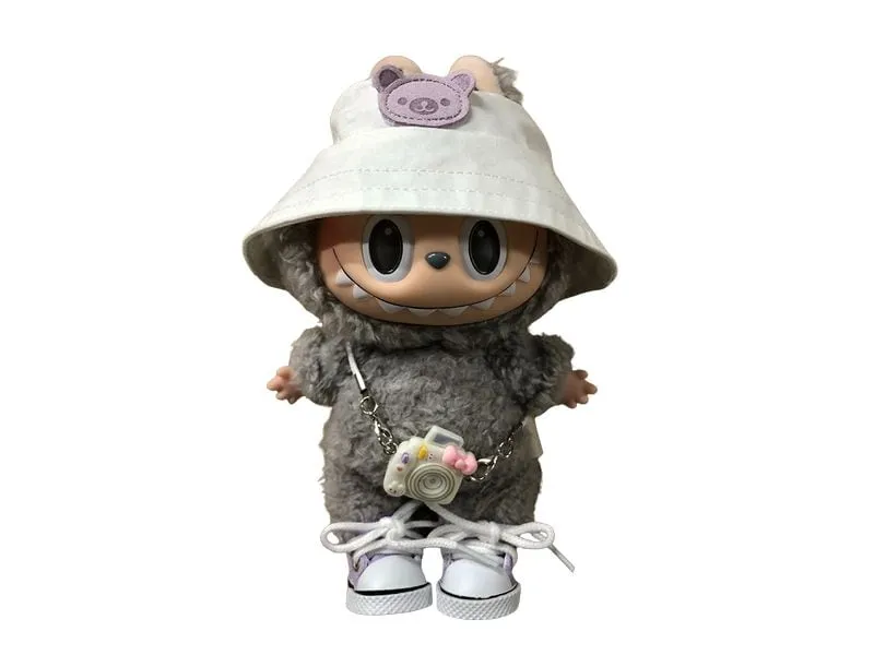 Nize Puppenkleidung Labubu Accessoire Set-Tourist, Weiss Nize Puppenkleidung Labubu Accessoire Set-Tourist, Weiss
