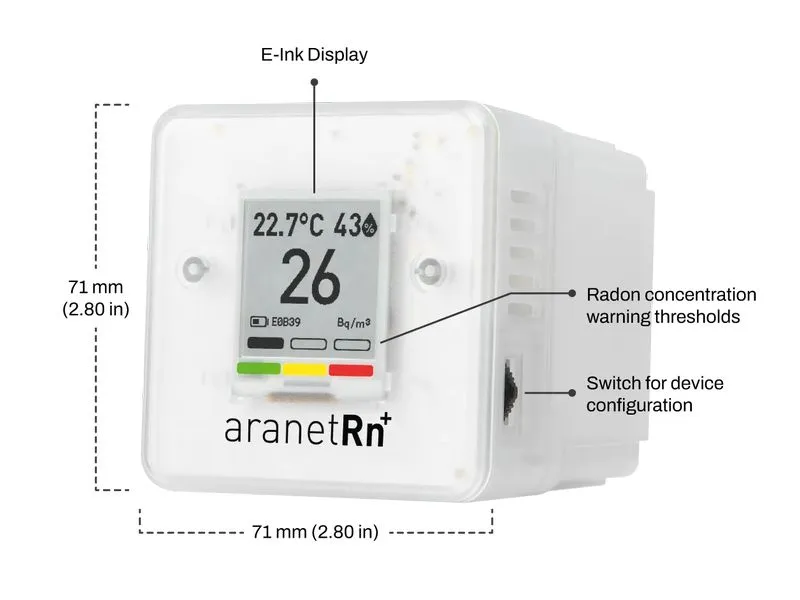 Aranet Radon PLUS HOME Sensor, Bluetooth Aranet Radon PLUS HOME Sensor, Bluetooth