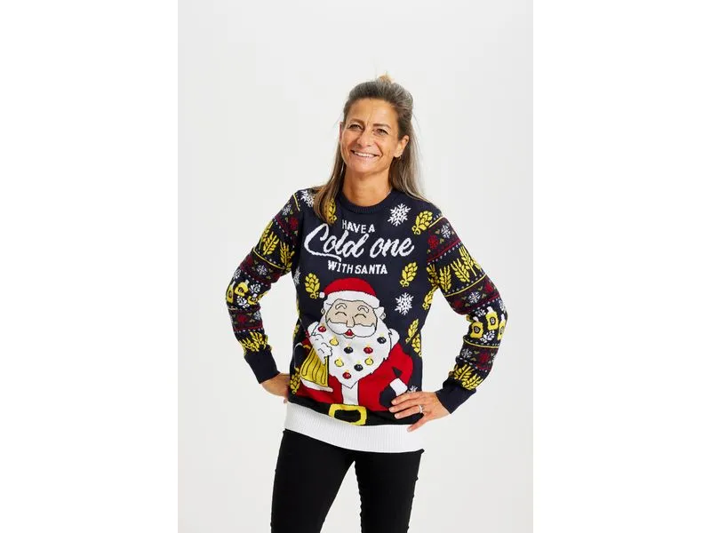 Christmas Sweats Have a Cold One With Santa LED S Christmas Sweats Have a Cold One With Santa LED S