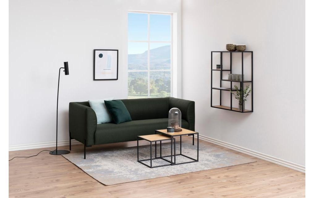 AC Design Wandregal Seaford 75 x 20 x 91 cm, Nature/Schwarz
