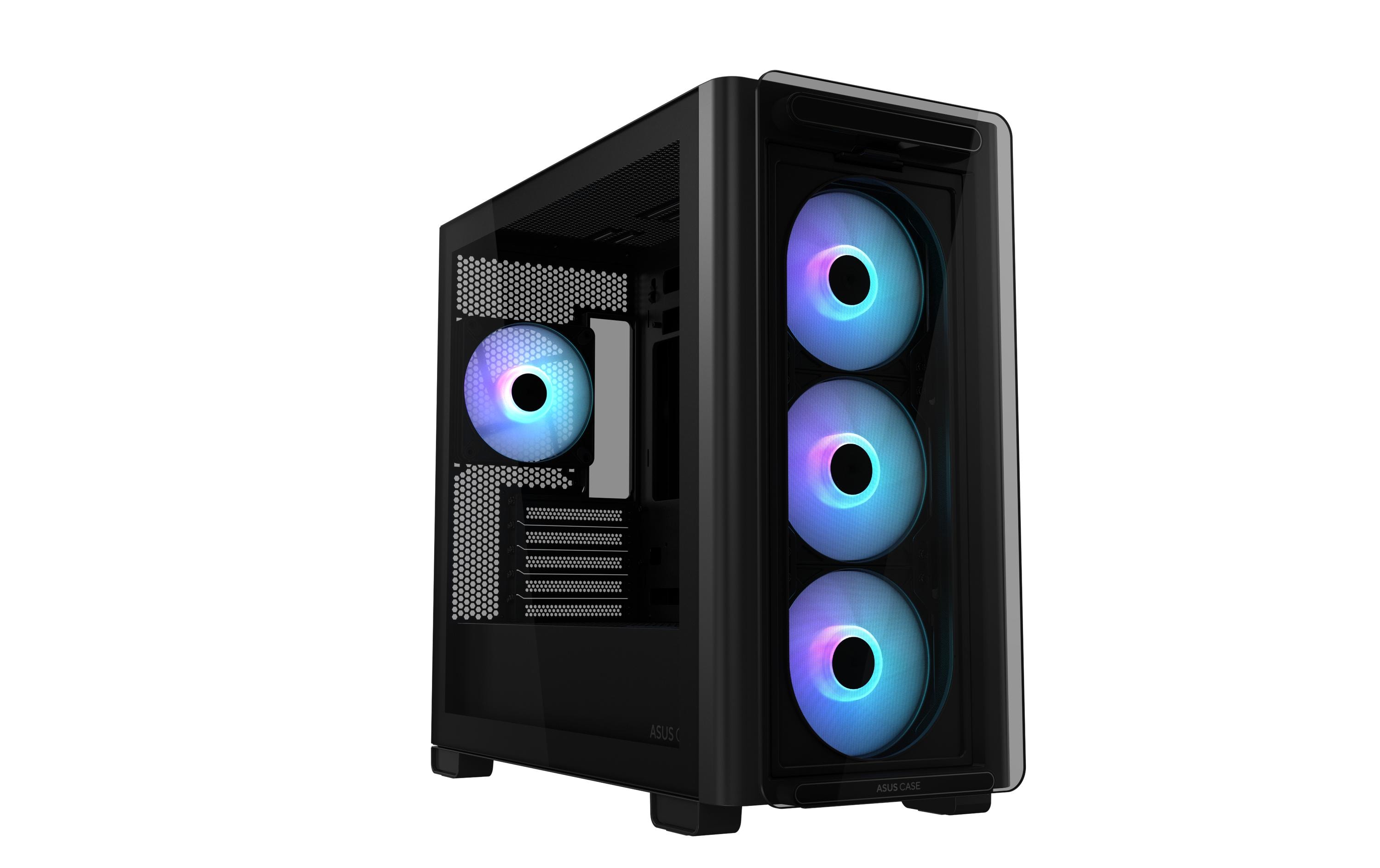 ASUS PC-Gehäuse A23 PLUS TG ARGB Schwarz