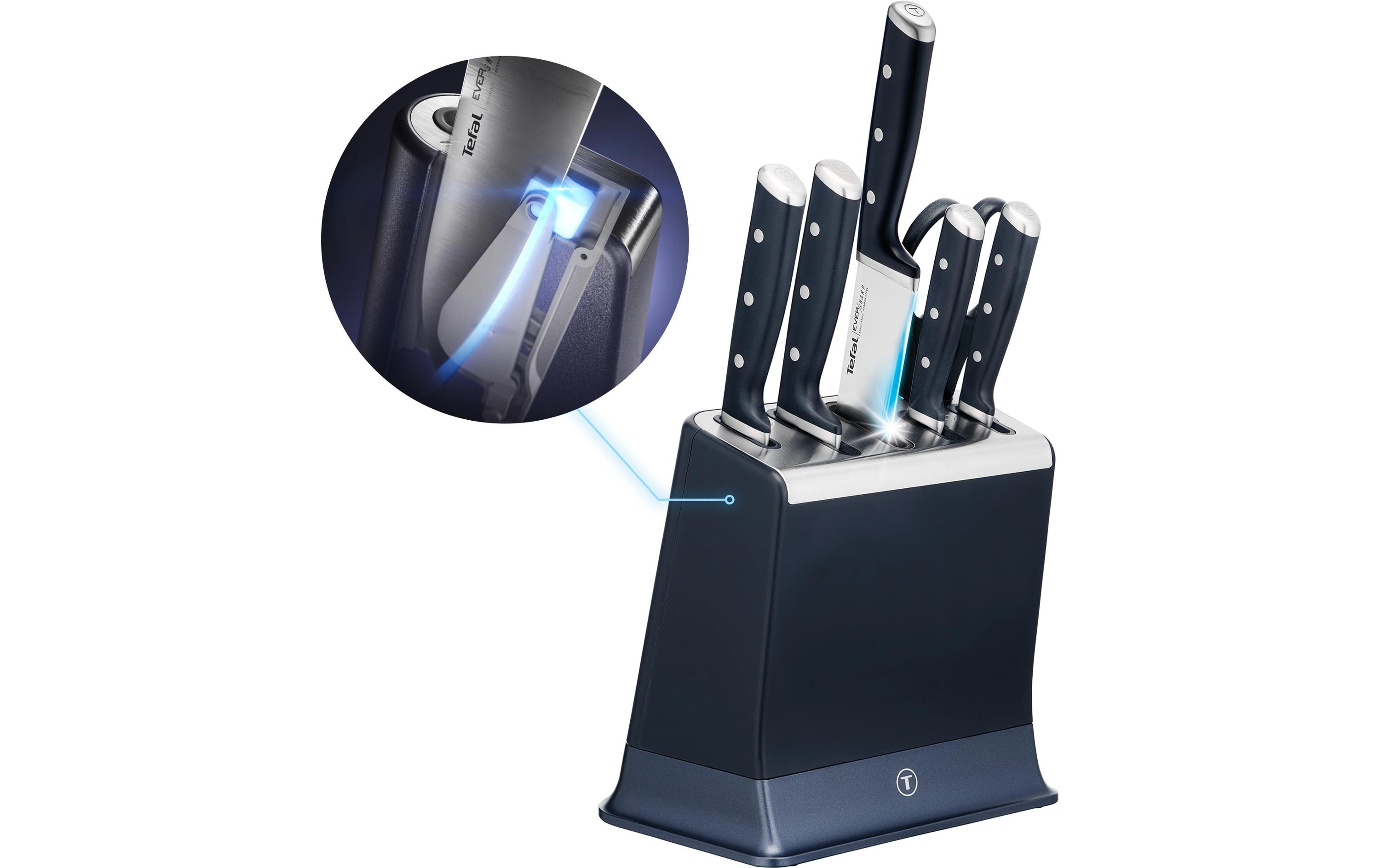 Tefal Messerblock Ever Sharp 5-teilig, Edelstahl