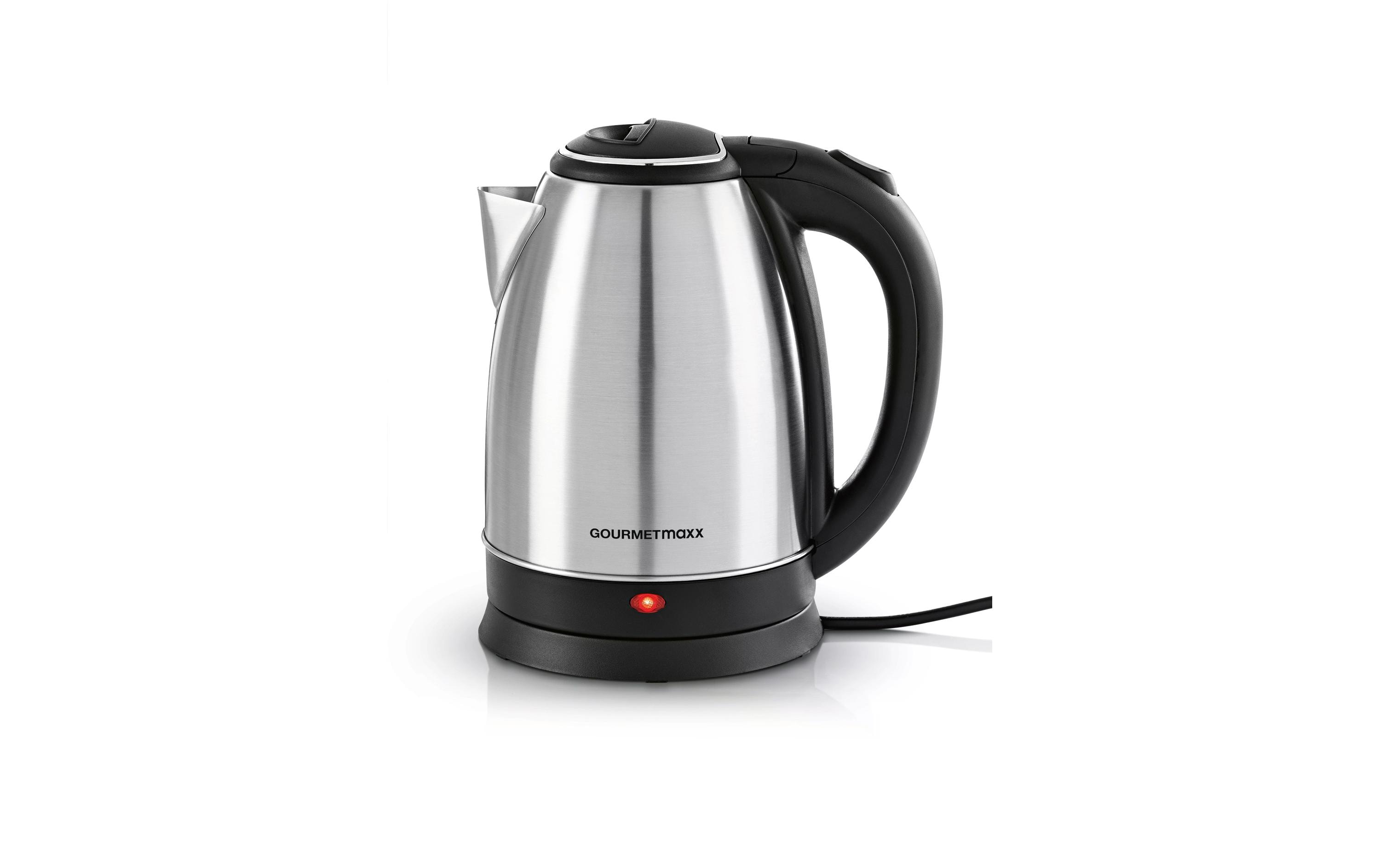 GOURMETmaxx Wasserkocher 1.8 l, Schwarz/Silber GOURMETmaxx Wasserkocher 1.8 l, Schwarz/Silber