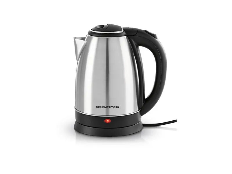 GOURMETmaxx Wasserkocher 1.8 l, Schwarz/Silber GOURMETmaxx Wasserkocher 1.8 l, Schwarz/Silber