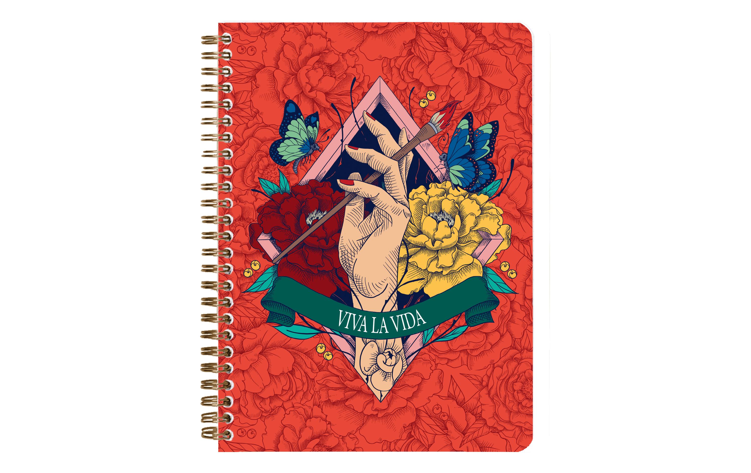 Clairefontaine Notizbuch Frida Kahlo assortiert, A5, Liniert, Mehrfarbig