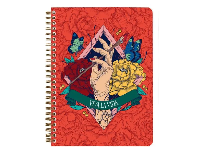Clairefontaine Notizbuch Frida Kahlo assortiert, A5, Liniert, Mehrfarbig