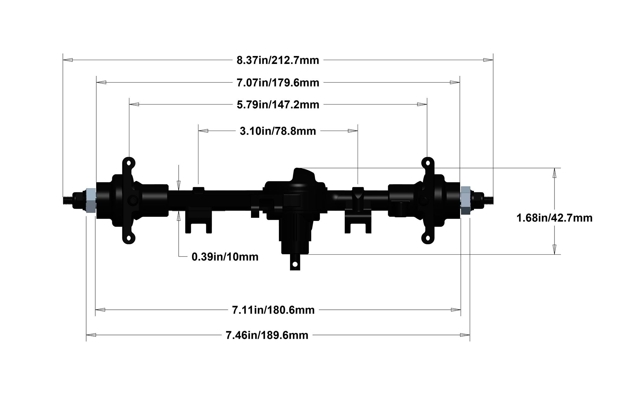 RC4WD Achse TEQ Ultimate Scale Cast Axle Front