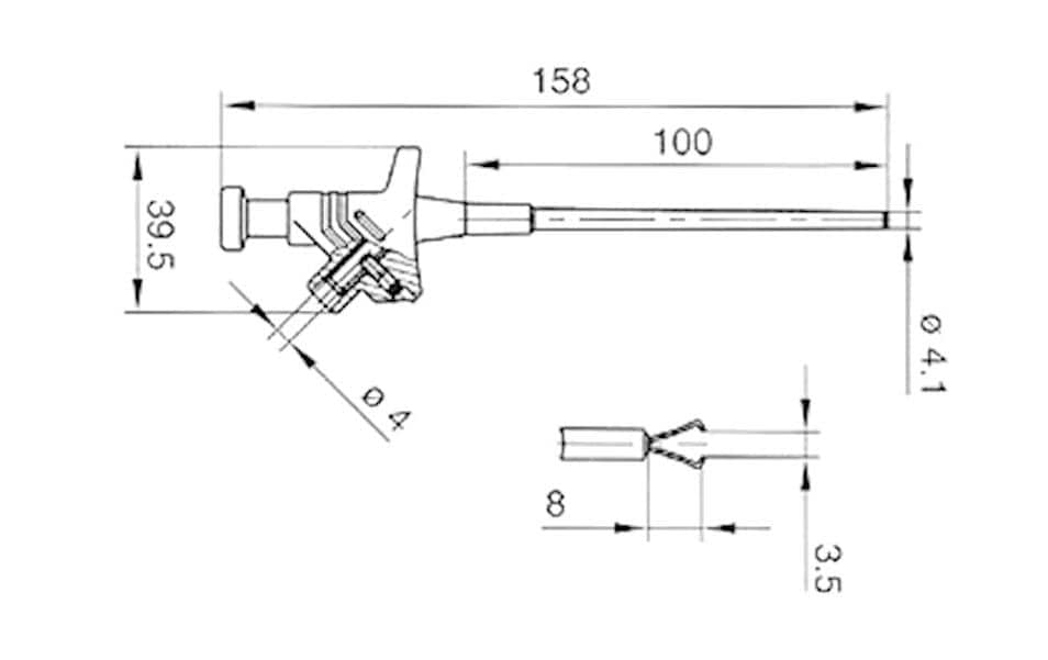 Velleman Klemmprüfspitze HM6400, Schwarz Velleman Klemmprüfspitze HM6400, Schwarz