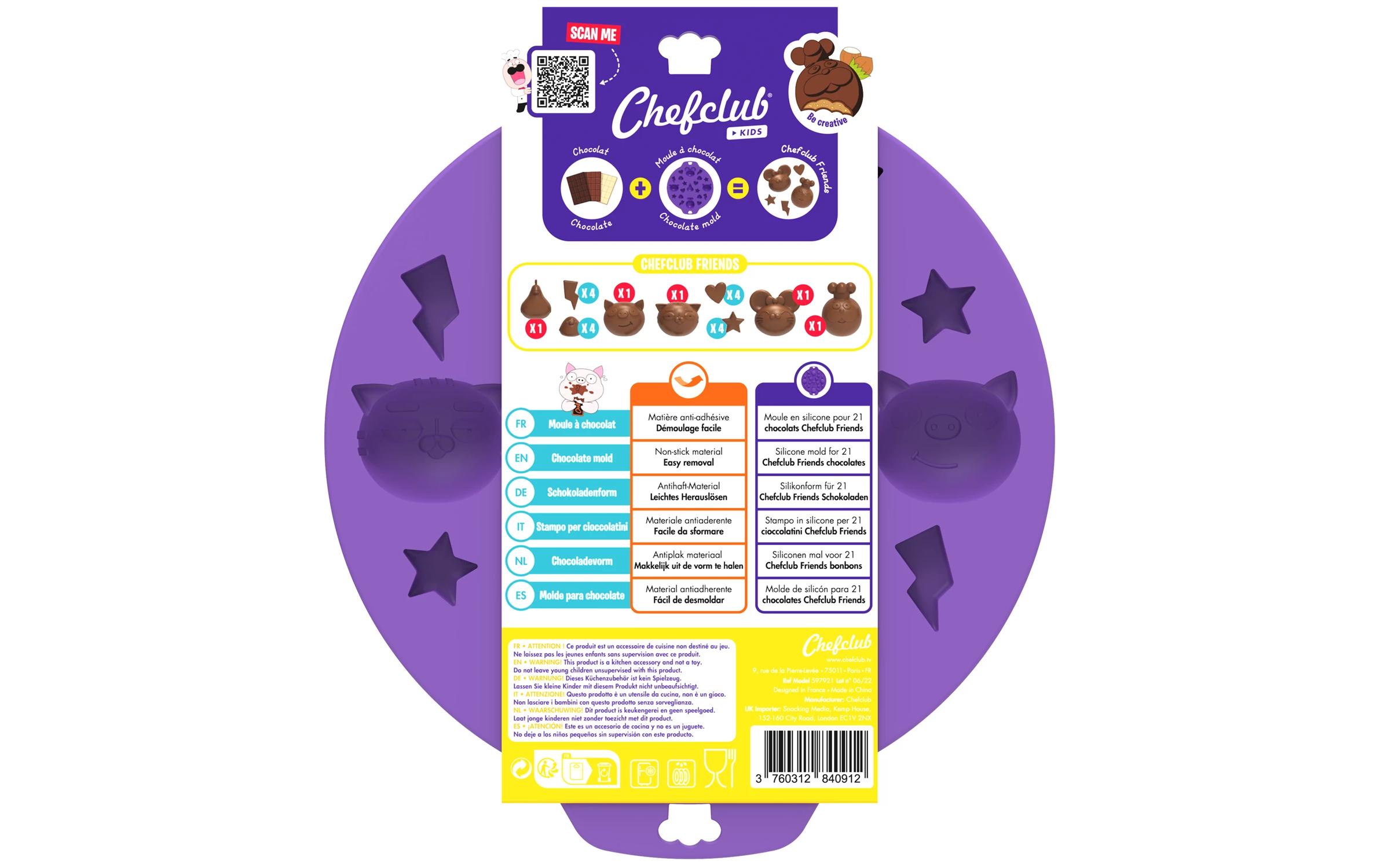 Chefclub Schokoladenform Lila