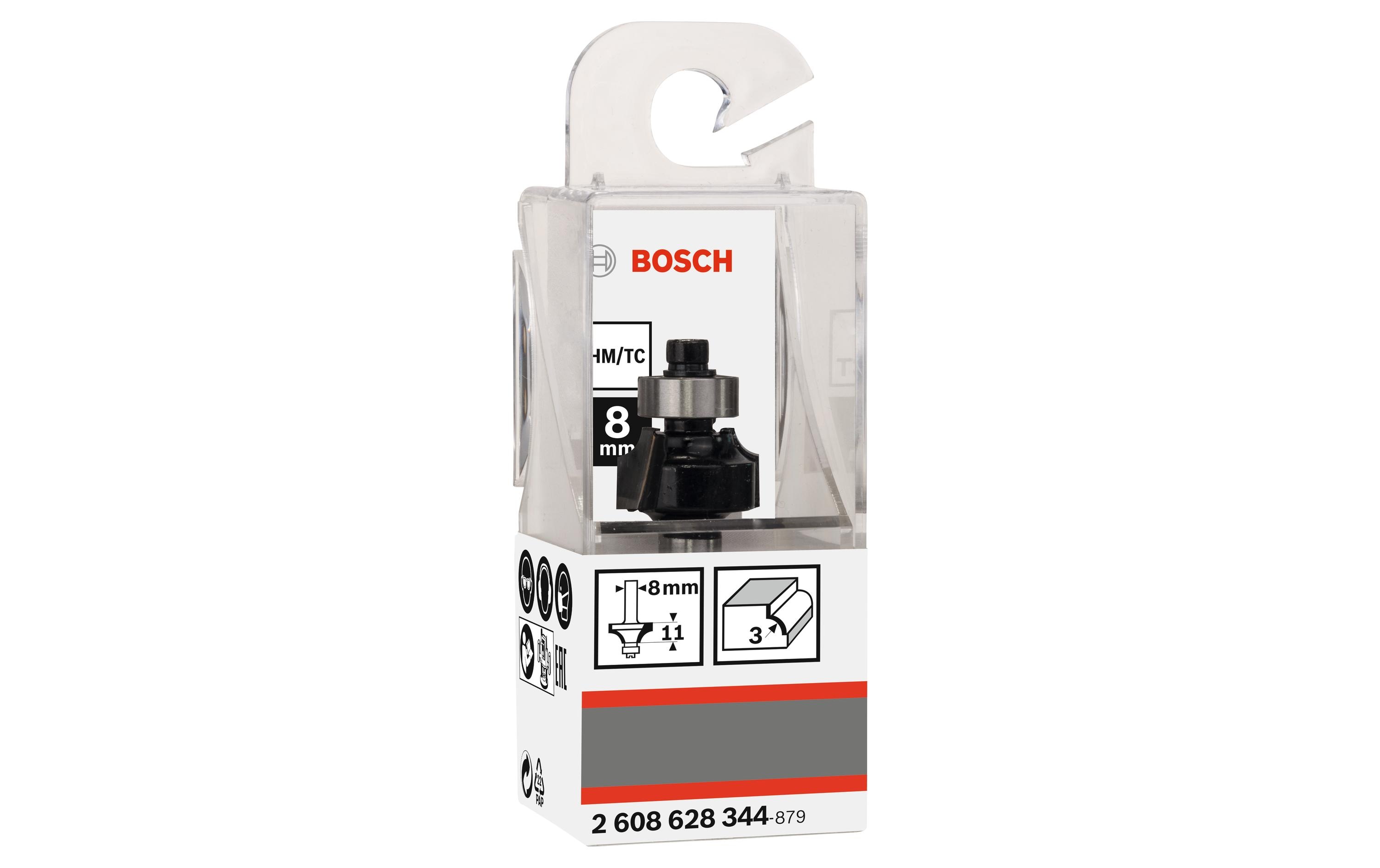 Bosch Professional Abrundfräser Standard for Wood R1 3 mm, L 10.2 mm, G 53 mm