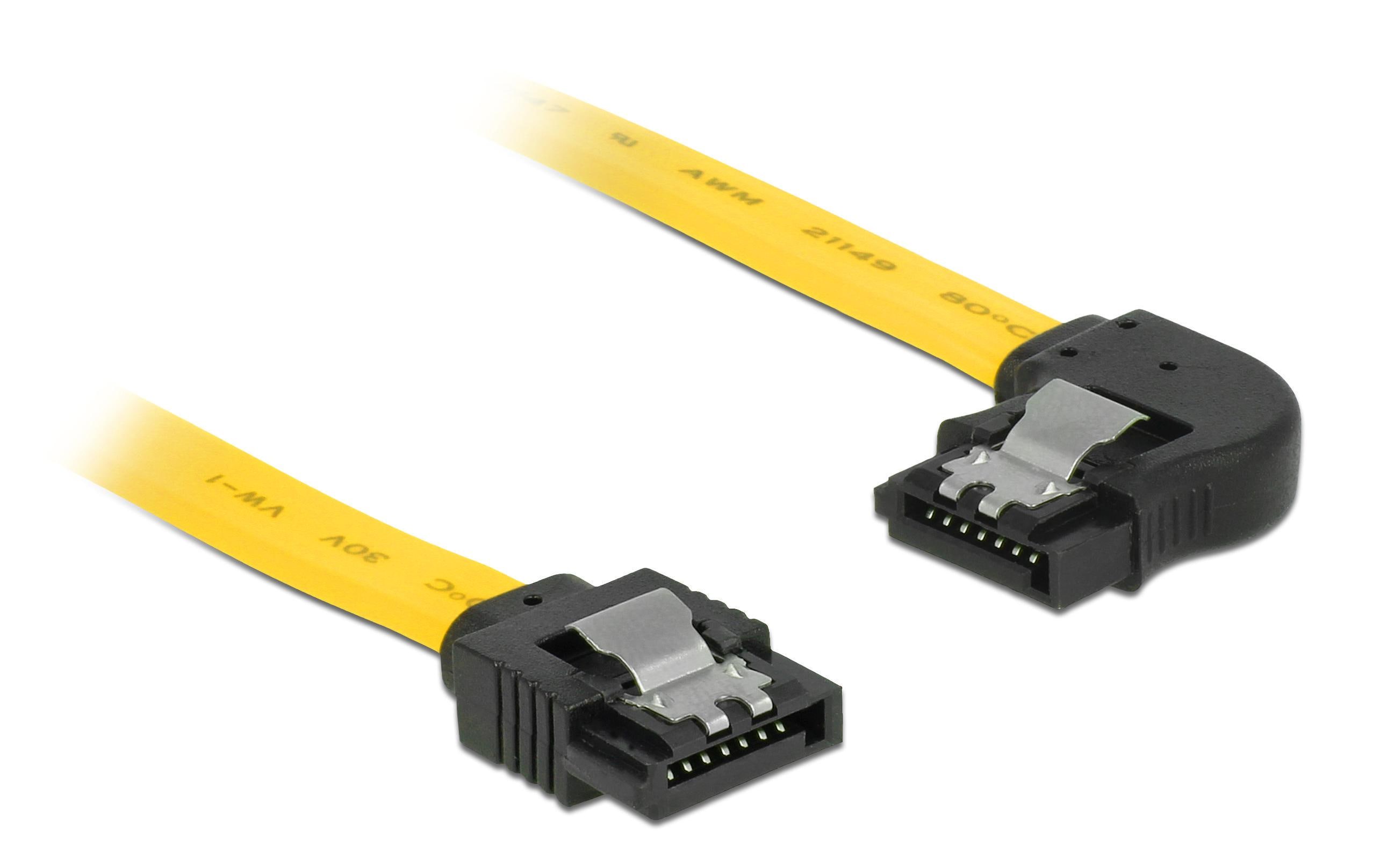 Delock SATA3-Kabel gelb, links gewinkelt, 30 cm