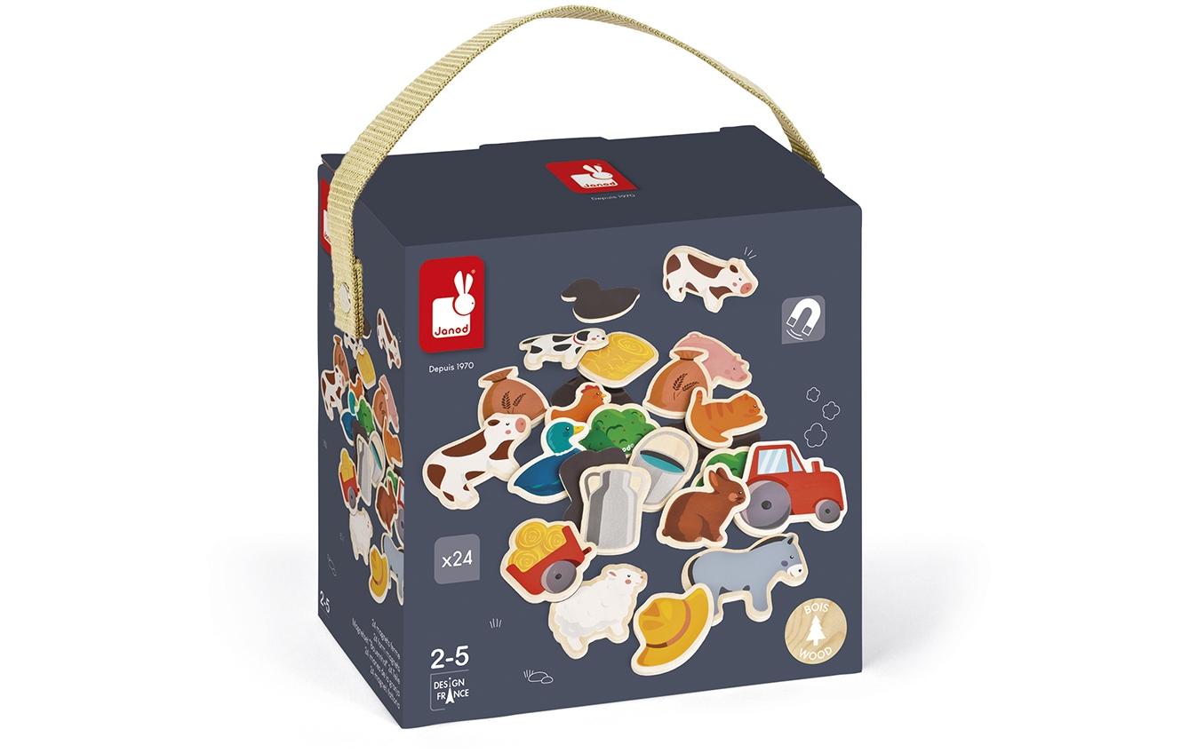 Janod Magnete Bauernhof 24-teilig