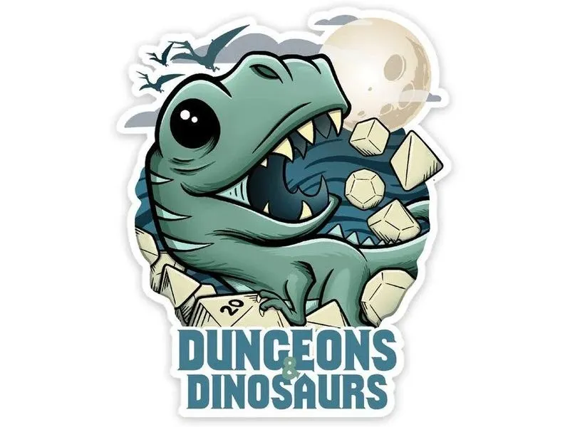 Glass Staff Dungeons & Kittens Sticker Mehrfarbig