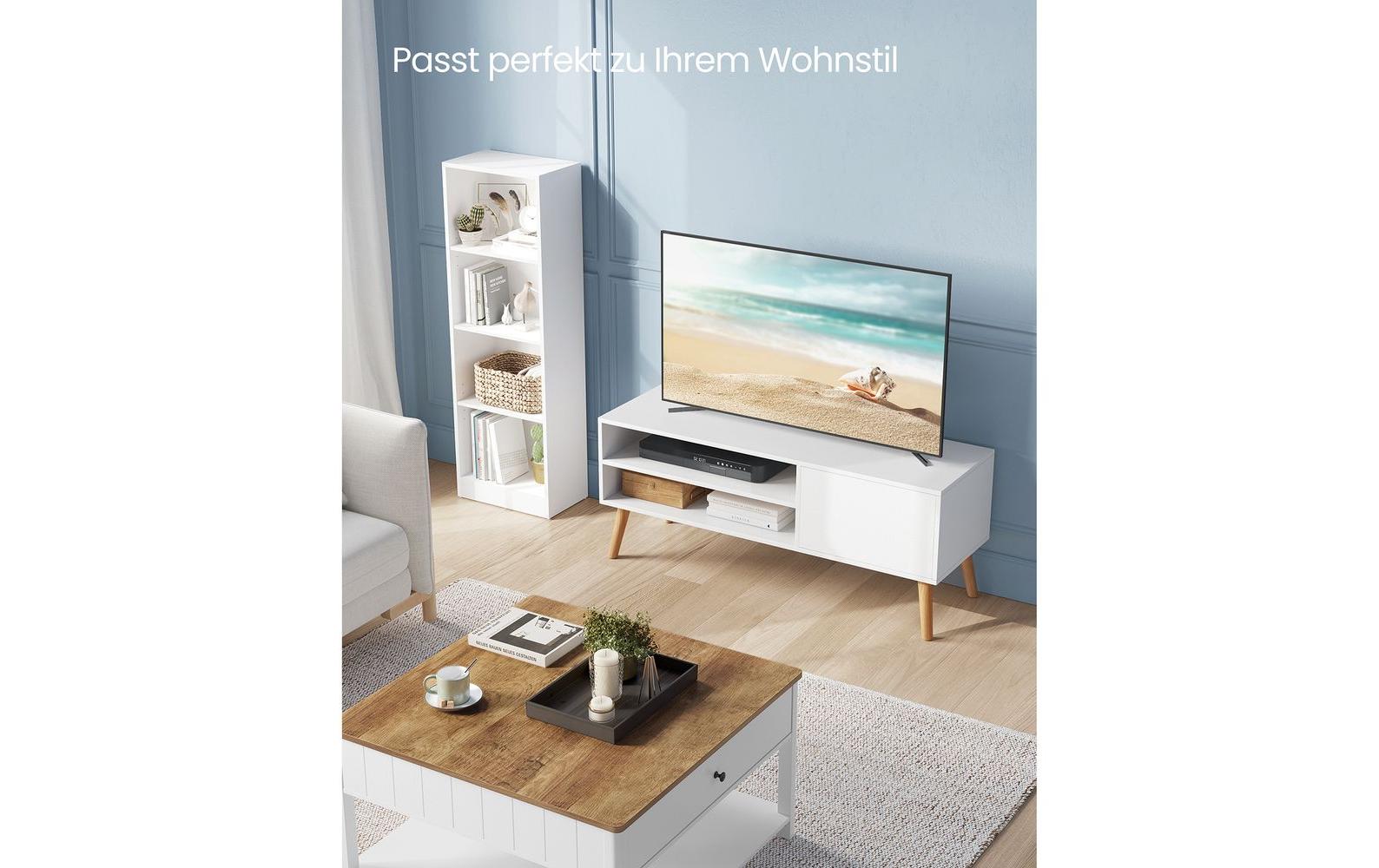 VASAGLE TV-Möbel Skandinavisch 110 x 40 cm, Weiss VASAGLE TV-Möbel Skandinavisch 110 x 40 cm, Weiss