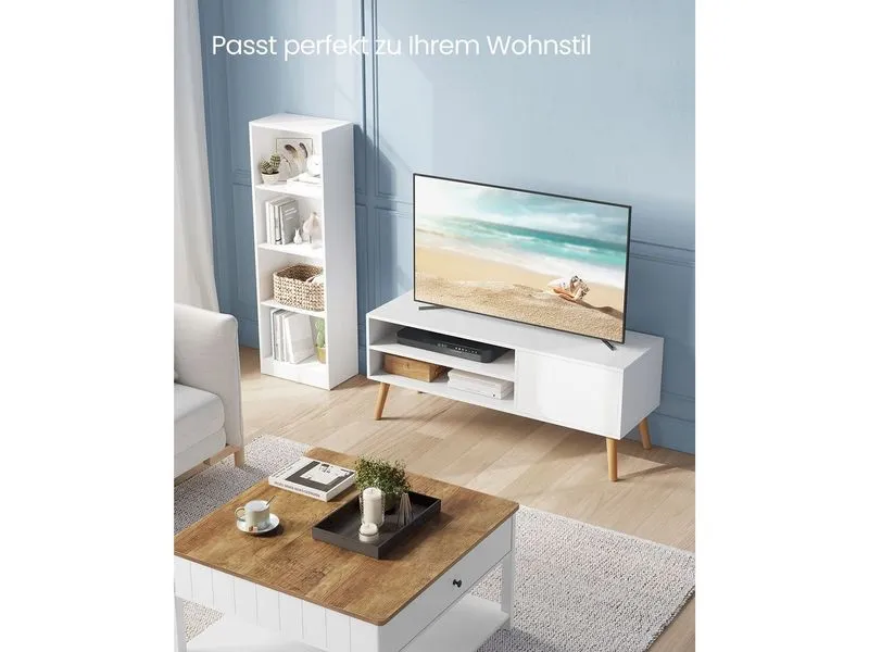 VASAGLE TV-Möbel Skandinavisch 110 x 40 cm, Weiss