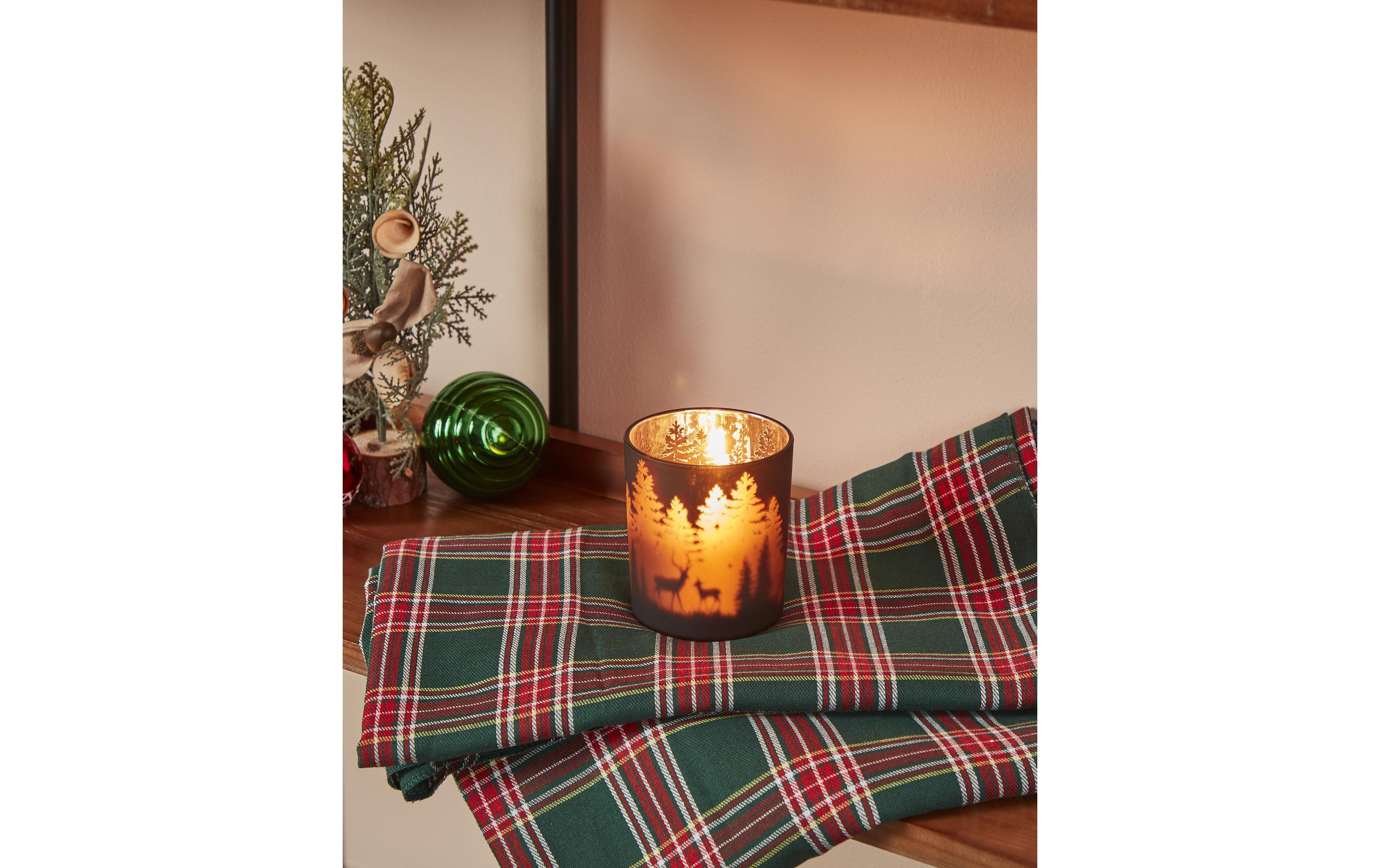 EGLO Winterlandschaft Lukut 10 cm Dunkelbraun, Glas