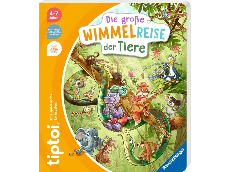 tiptoi Lernbuch Die grosse Wimmelreise der Tiere 4-7 Jahre tiptoi Lernbuch Die grosse Wimmelreise der Tiere 4-7 Jahre