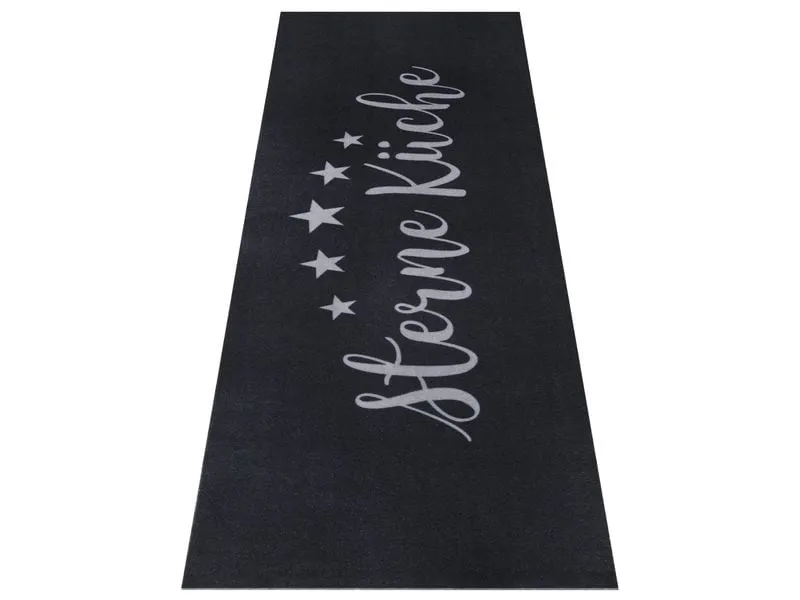 Hanse Home Teppich Sterneküche 50 cm x 150 cm, Schwarz/Weiss