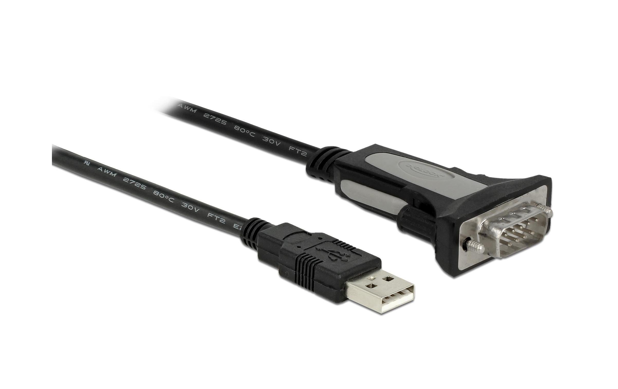 Delock Serial-Adapter USB-A zu RS-232 DB9, 3m Delock Serial-Adapter USB-A zu RS-232 DB9, 3m
