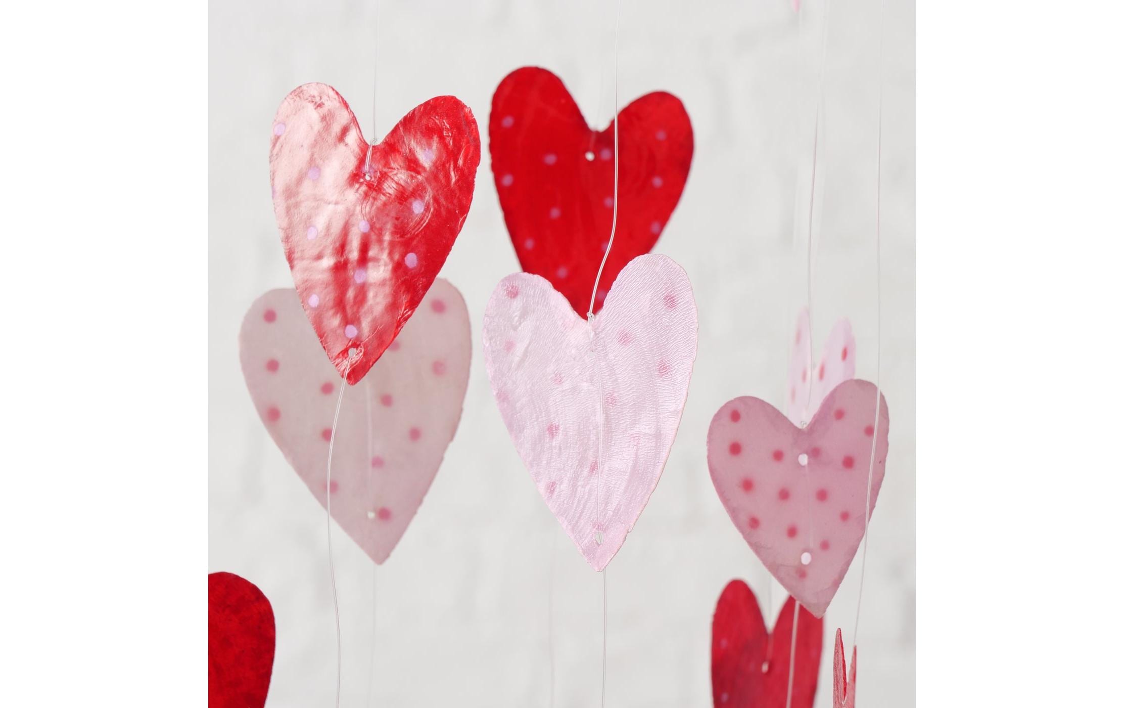 Boltze Windspiel Herzen Milena 73 cm