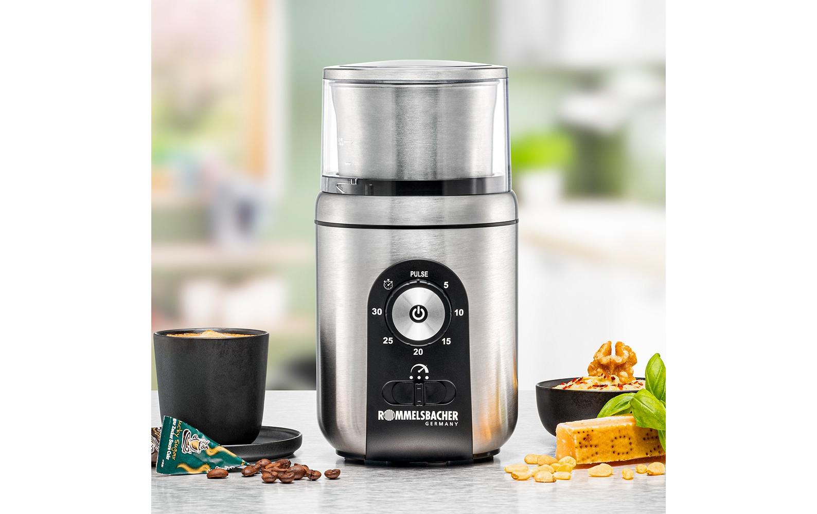 Rommelsbacher Kaffeemühle EGK250, Schwarz/Silber