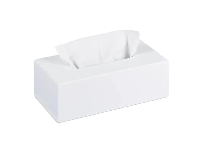 relaxdays Kosmetiktuchbox aus Bambus Weiss relaxdays Kosmetiktuchbox aus Bambus Weiss