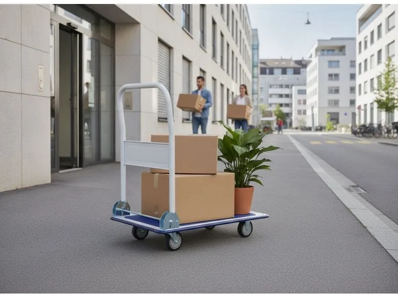 STRUCT Plattformwagen 150 kg, Blau/Weiss STRUCT Plattformwagen 150 kg, Blau/Weiss