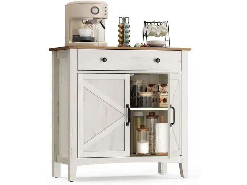 VASAGLE Kommode 80 x 80 cm, Beige/Weiss VASAGLE Kommode 80 x 80 cm, Beige/Weiss