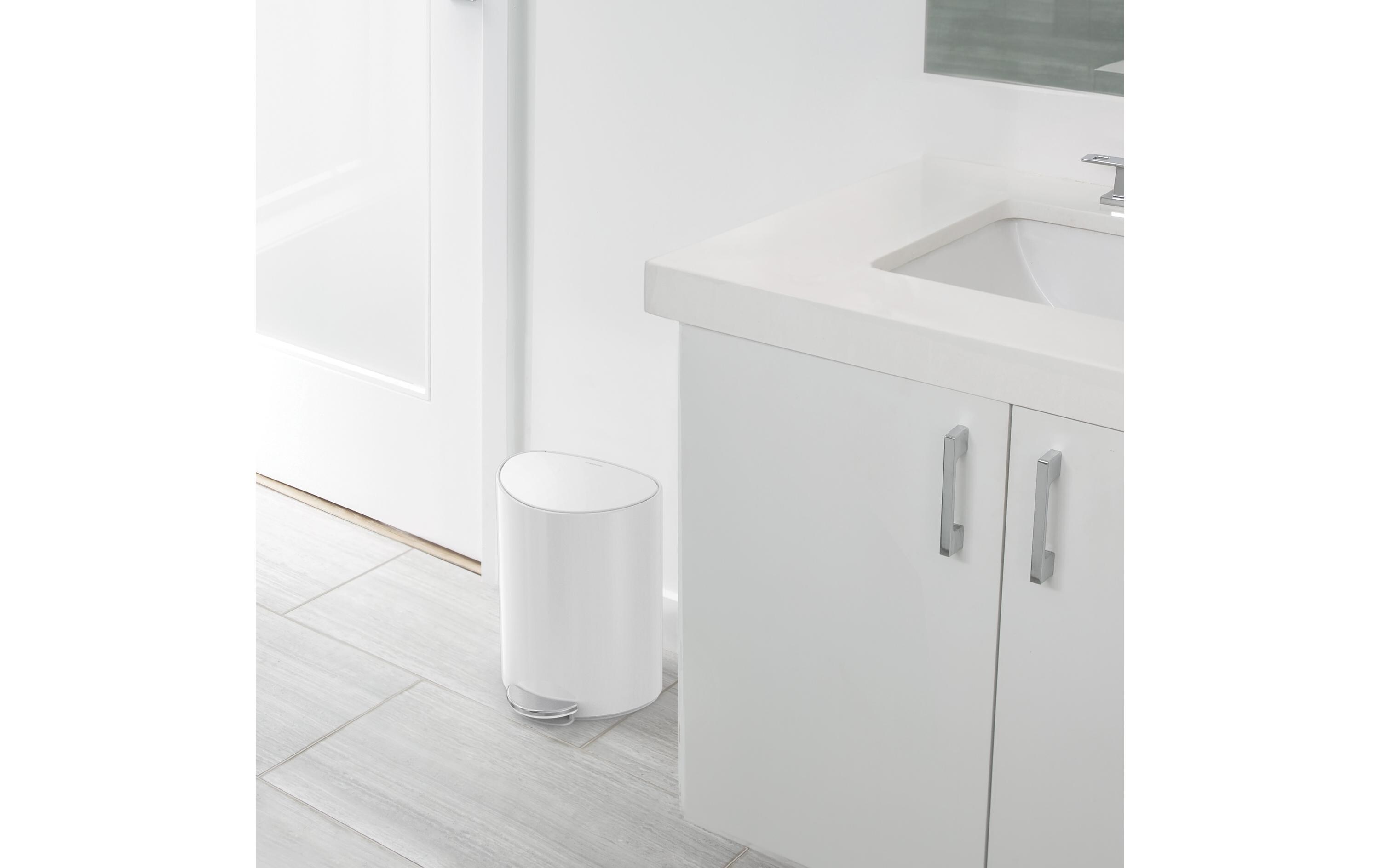 Simplehuman Abfalleimer 6 l, Weiss