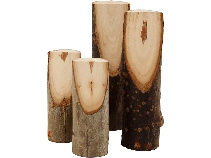 Creativ Company Holzartikel 8+12 x 2.5-3.5 cm 4 Stück